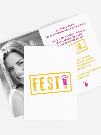 Einladung 18. Geburtstag Fest feiern