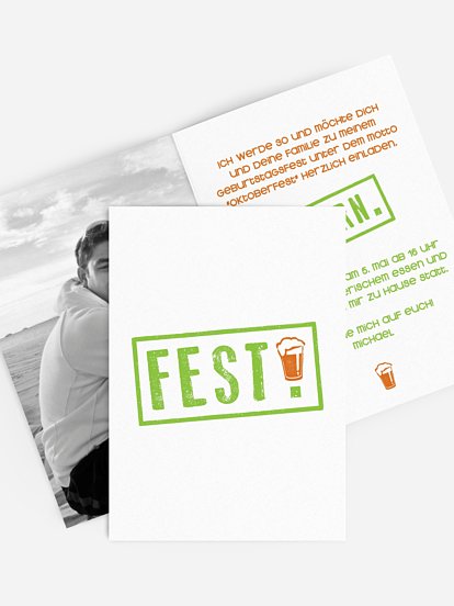 Einladung 30. Geburtstag Fest feiern