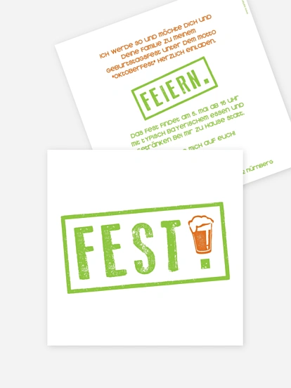 Einladung 30. Geburtstag Fest feiern