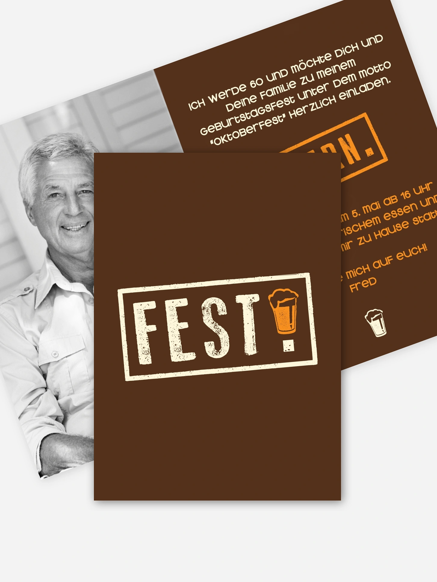 invitation anniversaire 60 Bière festive