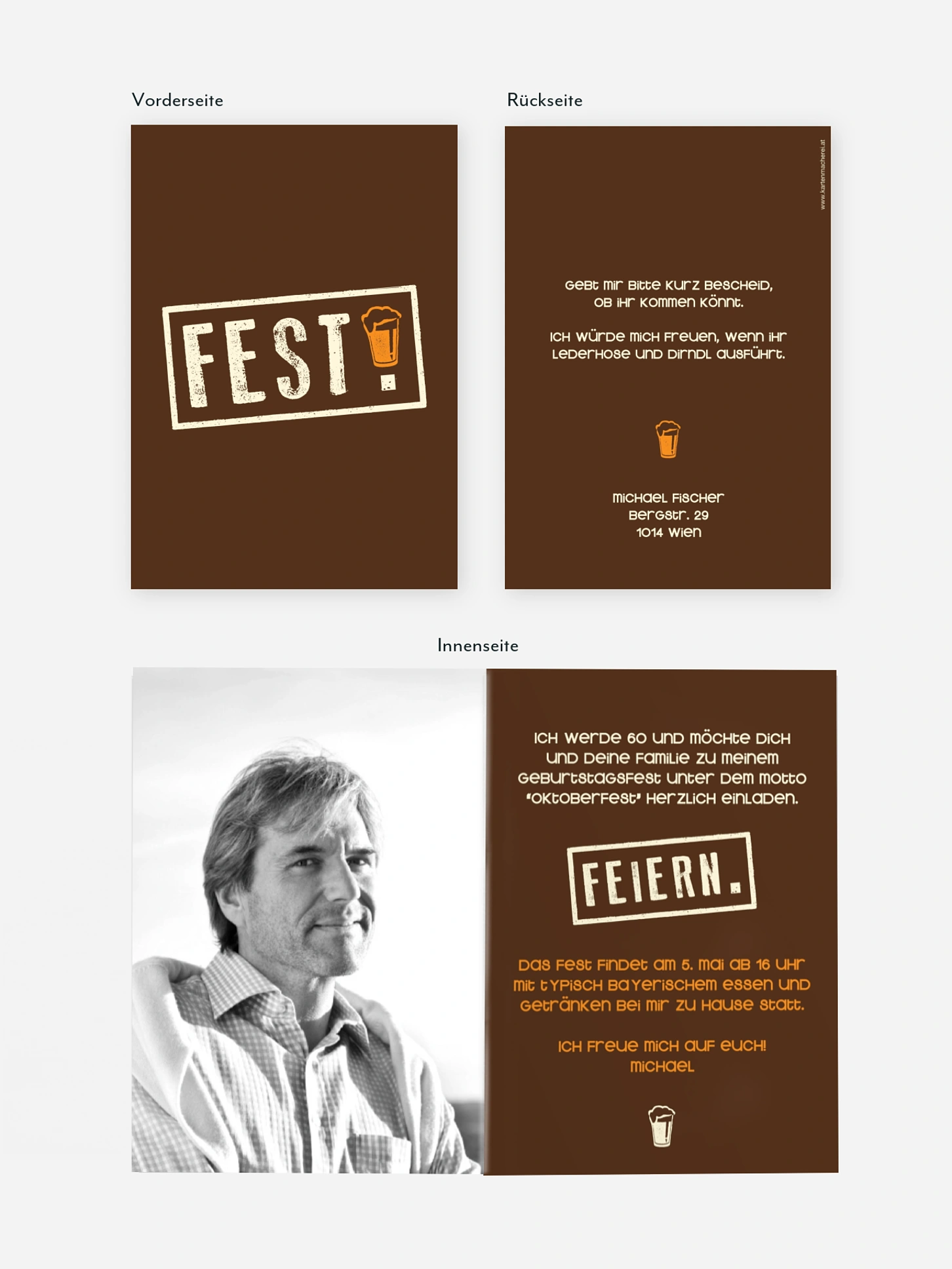 Einladung 60. Geburtstag Fest feiern