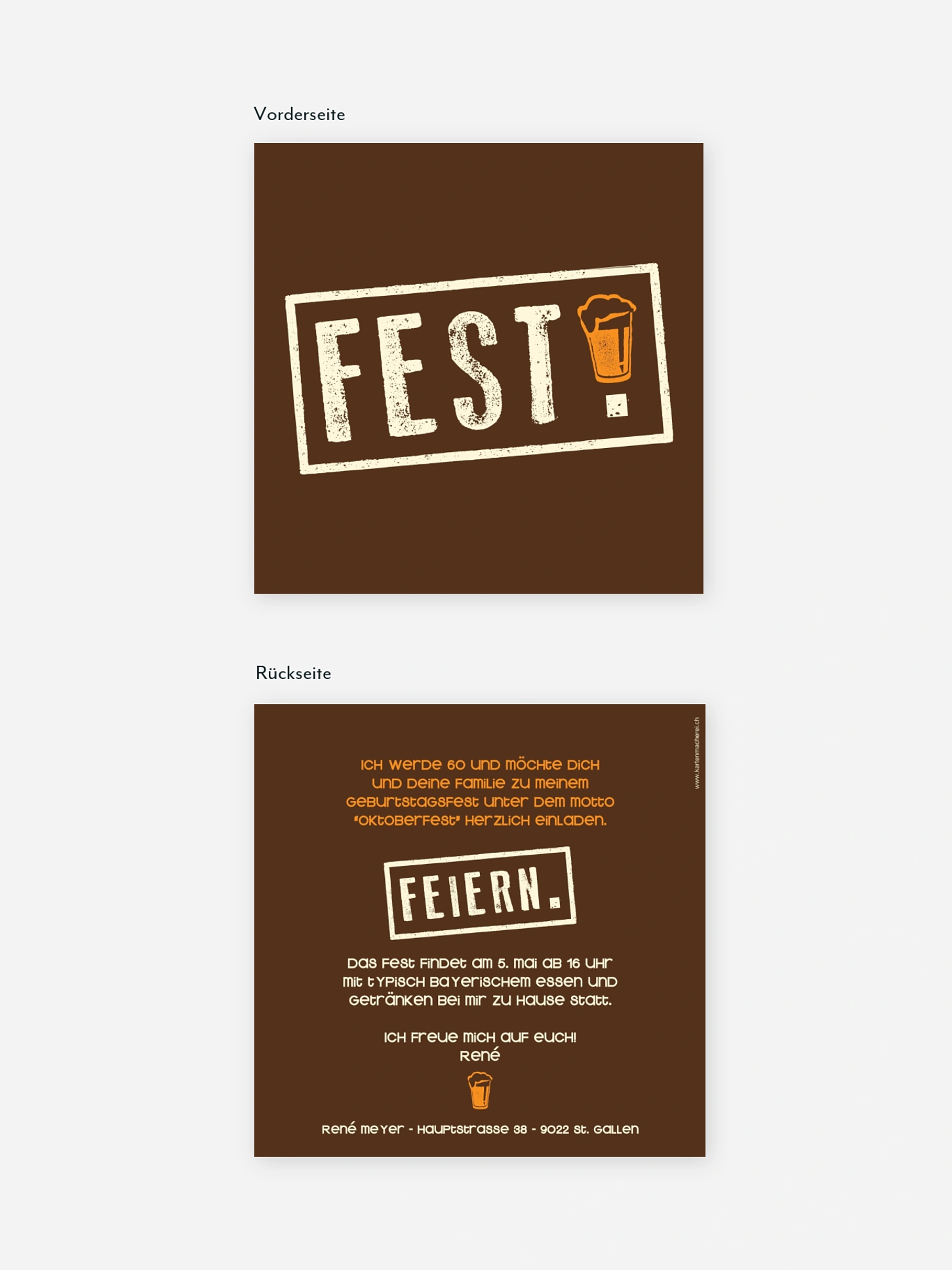 Einladung 60. Geburtstag Fest feiern