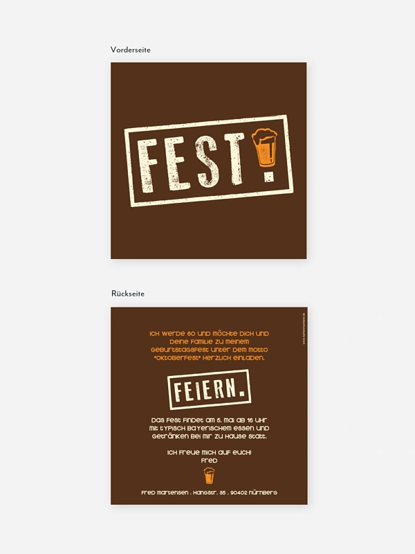 Einladung 60. Geburtstag Fest feiern