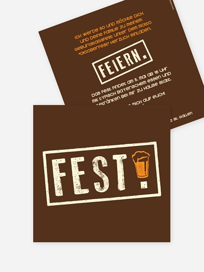 Einladung 60. Geburtstag Fest feiern