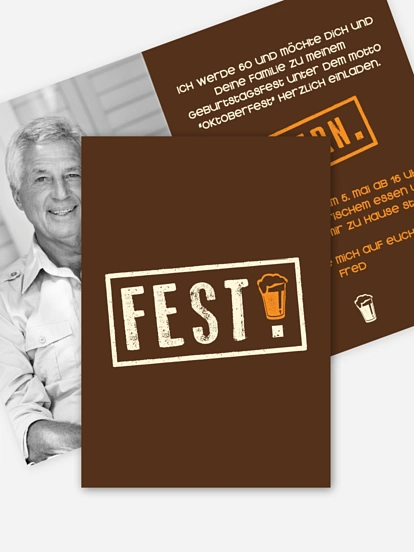 invitation anniversaire 60 Bière festive