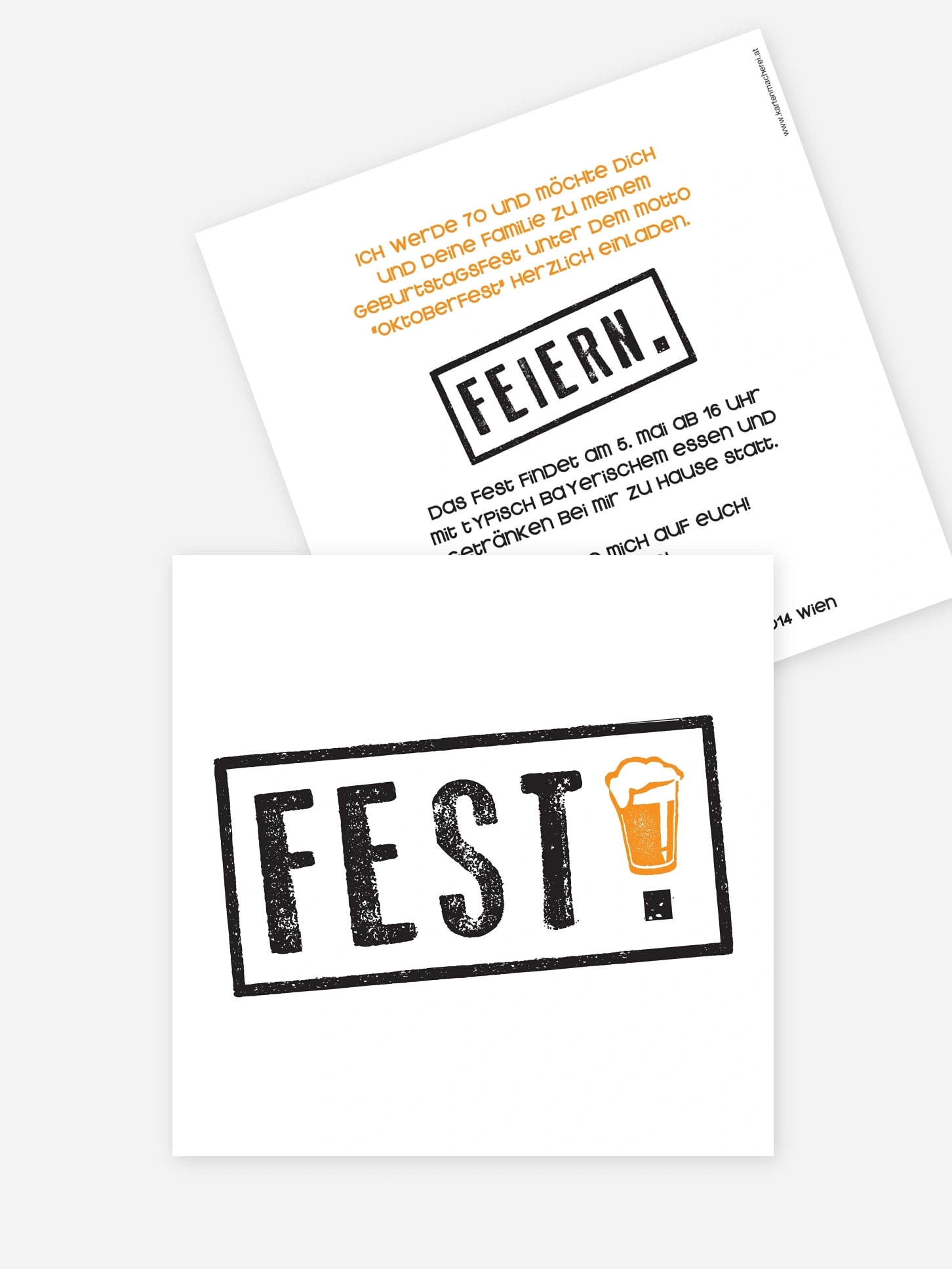Einladung 70. Geburtstag Fest feiern