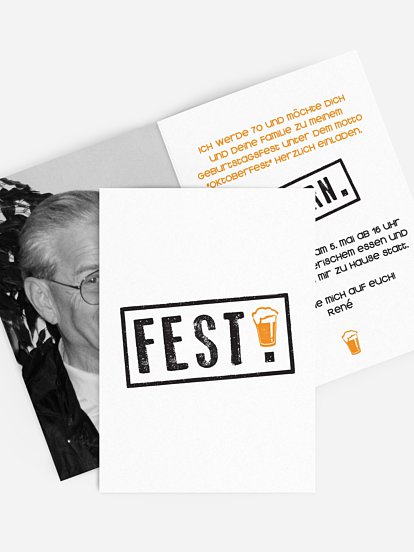 Einladung 70. Geburtstag Fest feiern