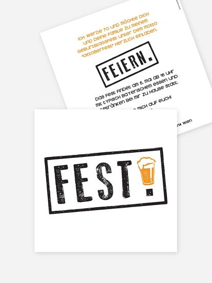 Einladung 70. Geburtstag Fest feiern