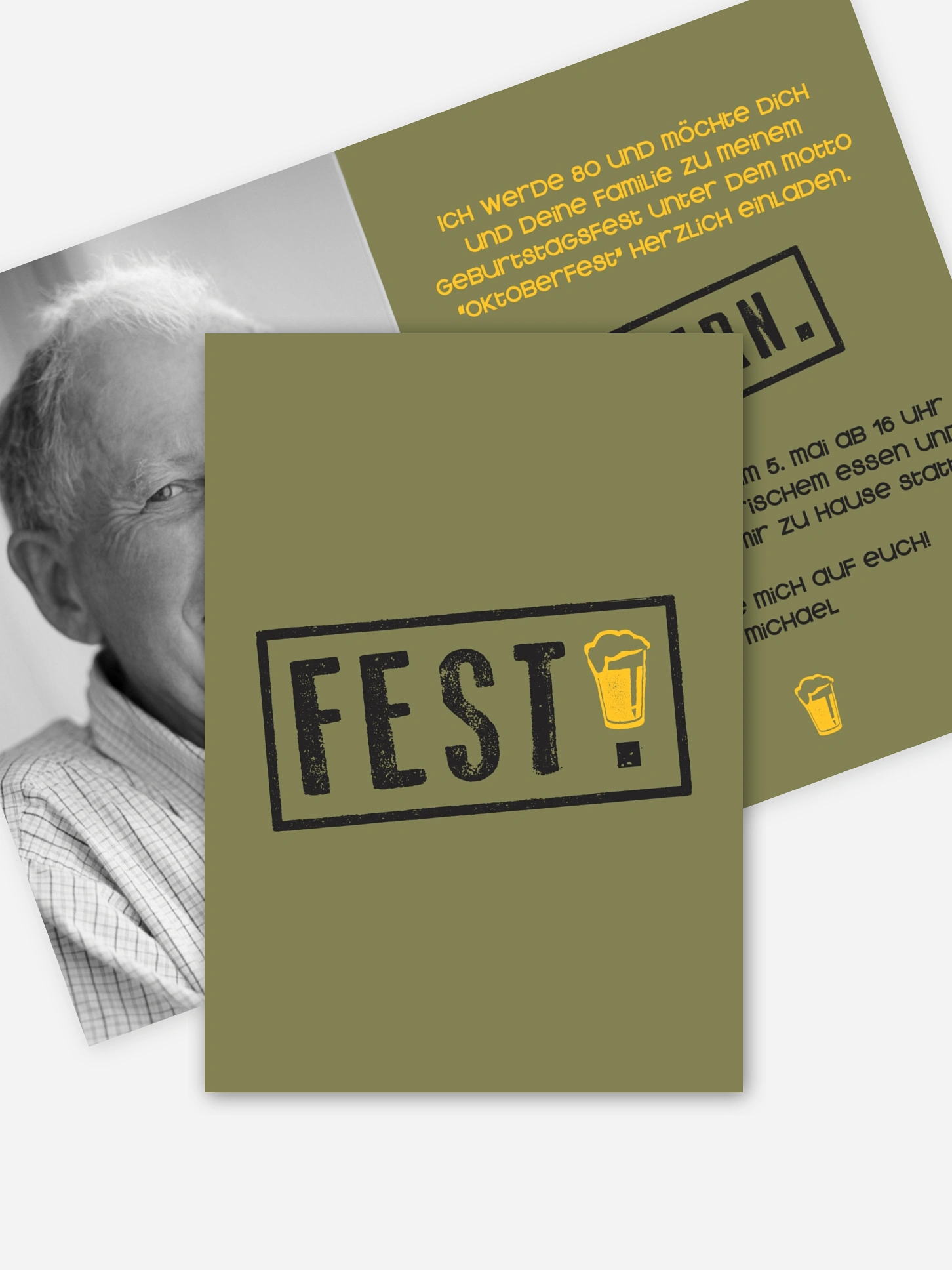 Einladung 80. Geburtstag Fest feiern