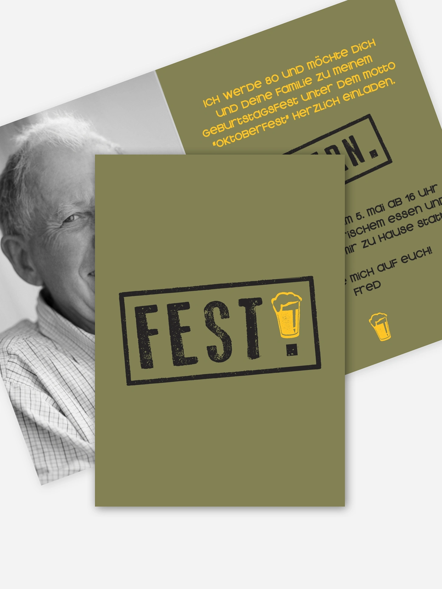 Einladung 80. Geburtstag Fest feiern
