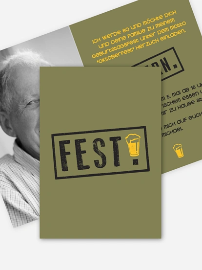 Einladung 80. Geburtstag Fest feiern