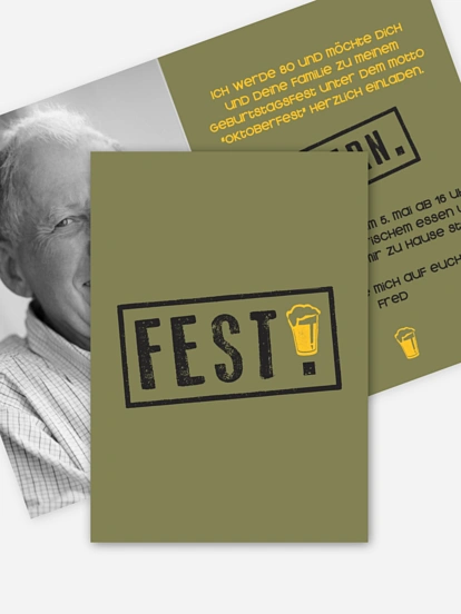Einladung 80. Geburtstag Fest feiern