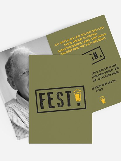 invitation anniversaire 80 Bière festive