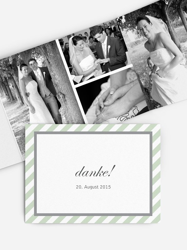 Dankeskarte Hochzeit Passepartout