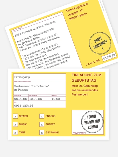 Party genehmigt Party genehmigt