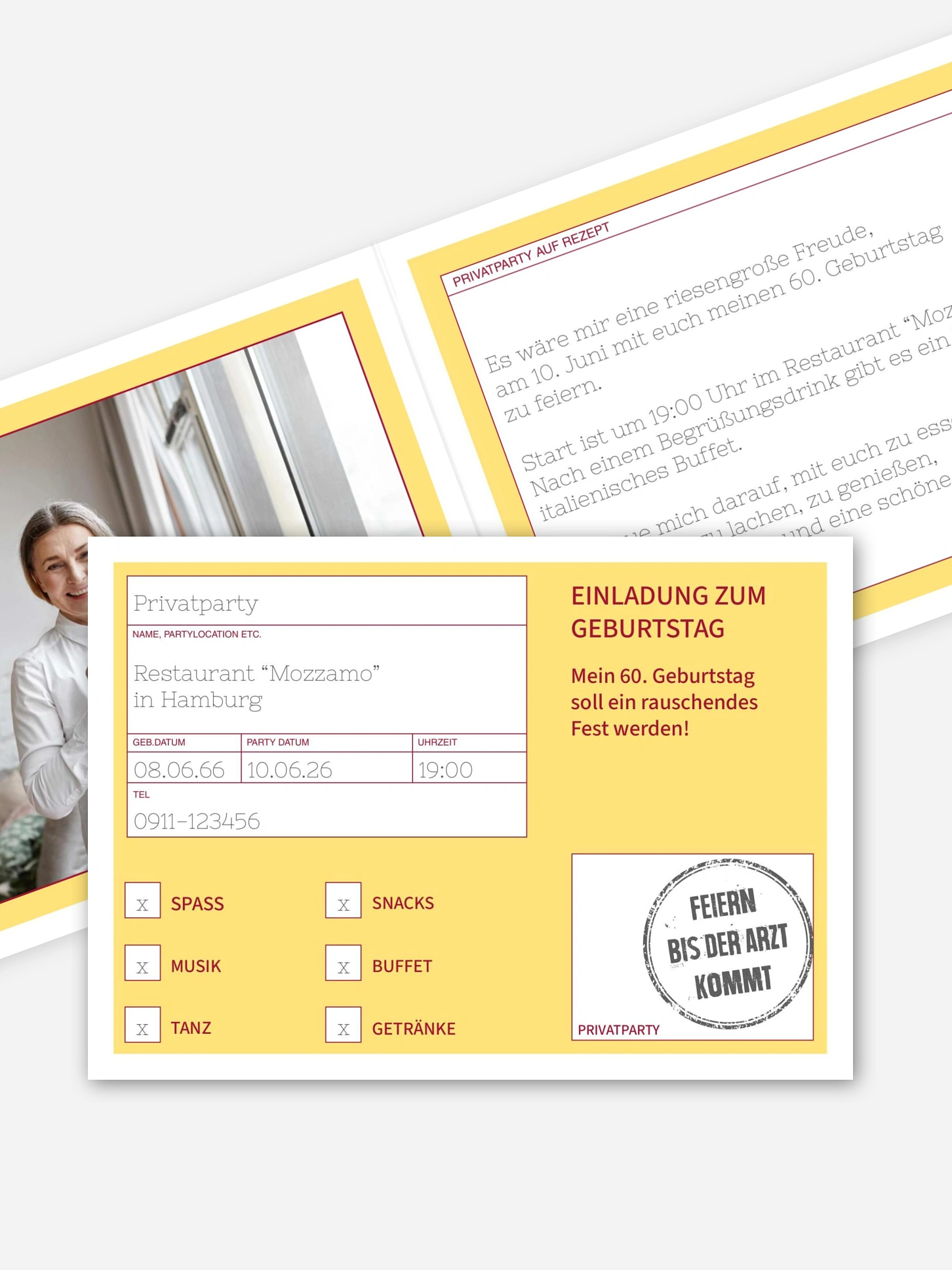 Einladung 60. Geburtstag Party genehmigt