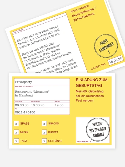 Party genehmigt Party genehmigt