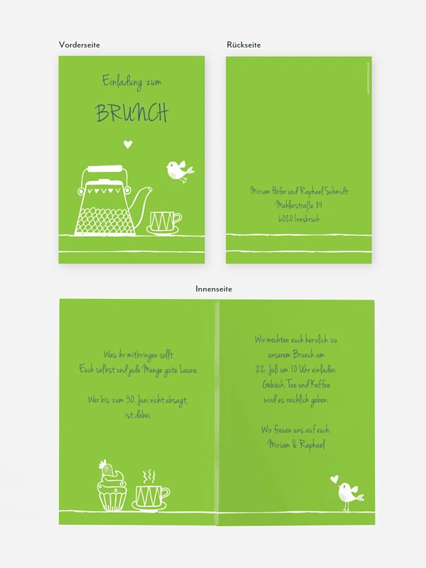 Partyeinladung Brunch