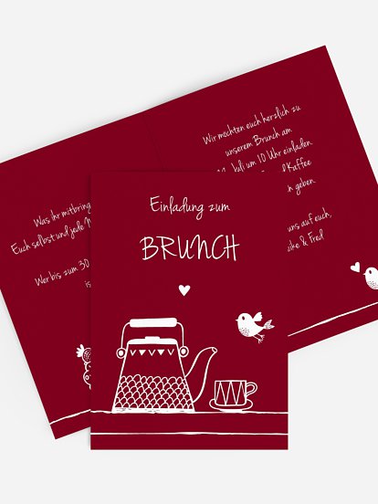 Partyeinladung Brunch