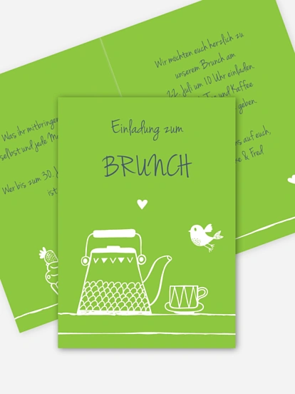 Partyeinladung Brunch