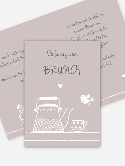 Partyeinladung Brunch