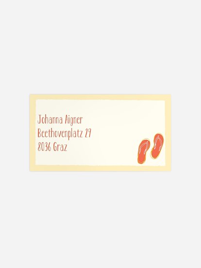 Empfängeraufkleber Party Sommerfrisch