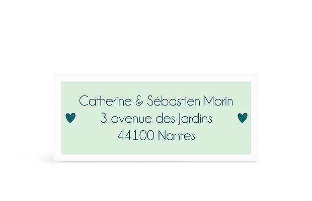 Étiquette expéditeur mariage Idylle