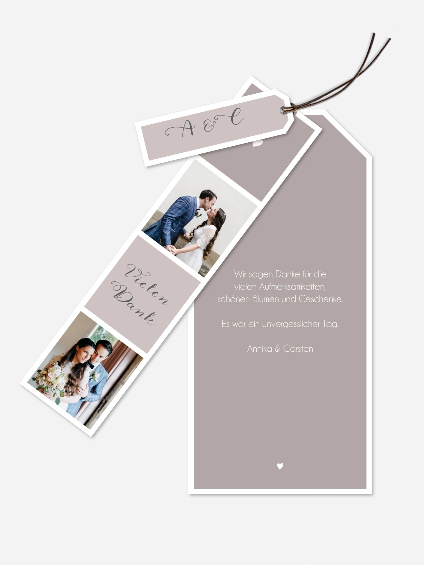 Dankeskarte Hochzeit Mit Herz