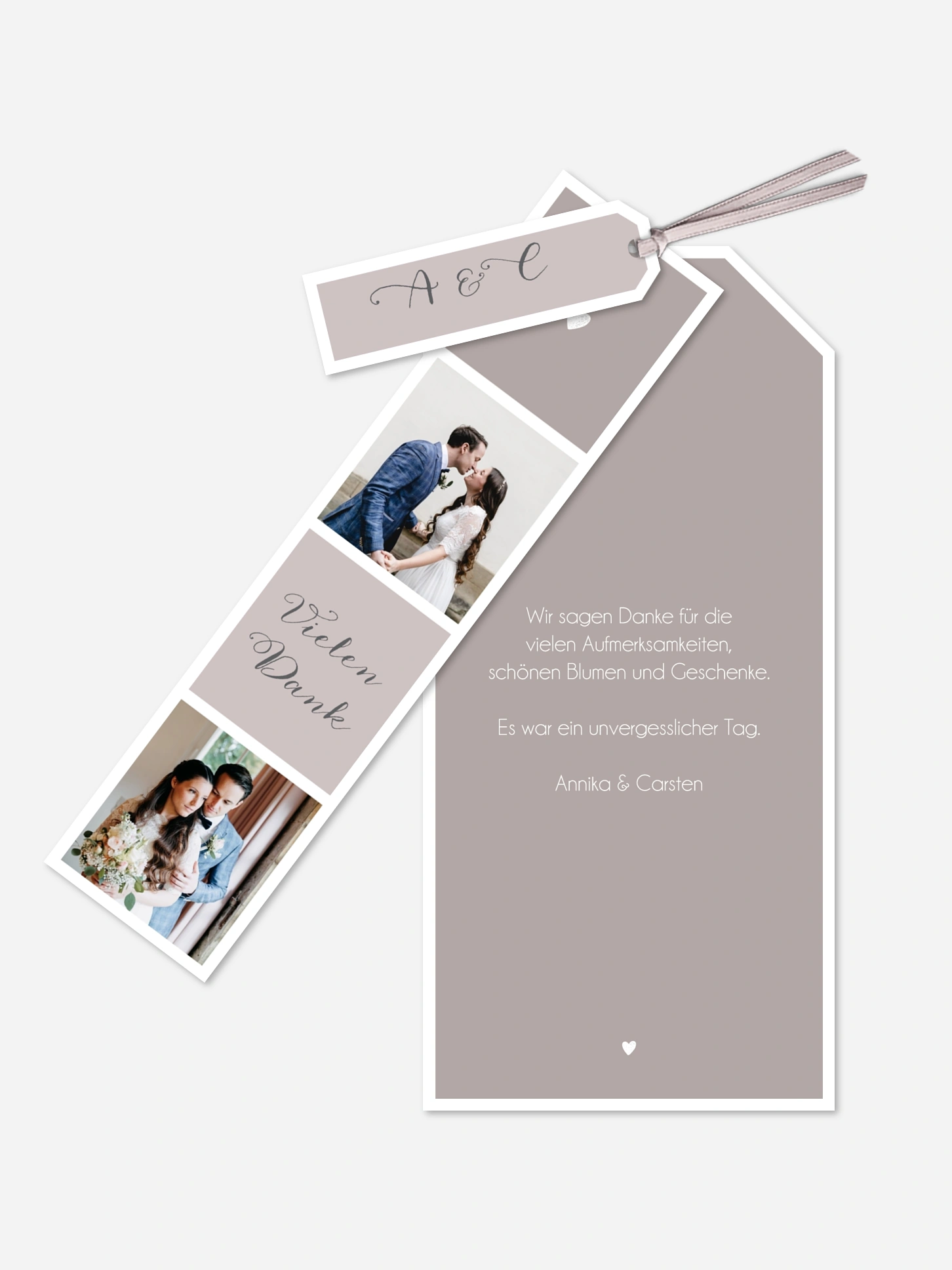 Dankeskarte Hochzeit Mit Herz