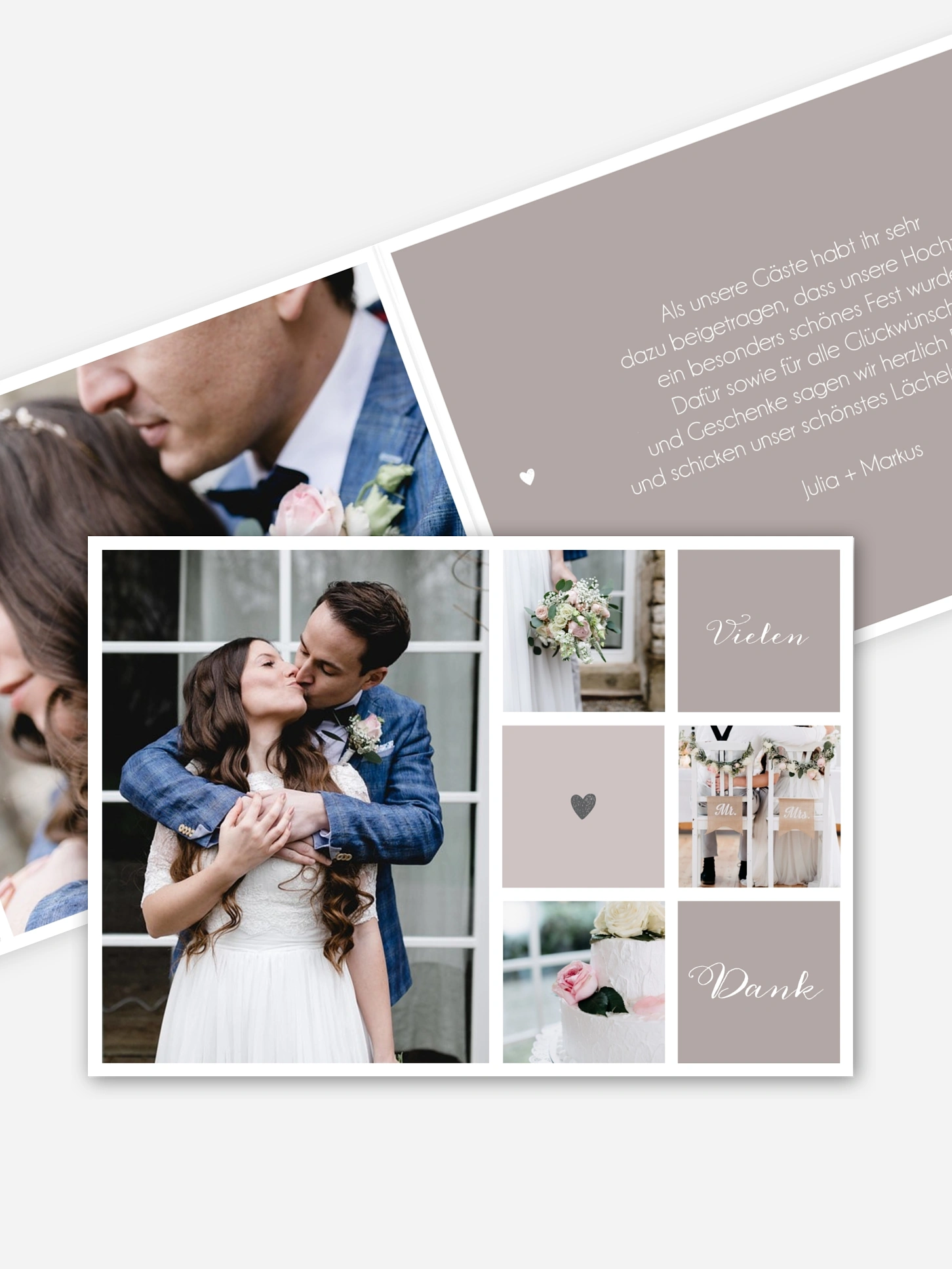 Dankeskarte Hochzeit Mit Herz