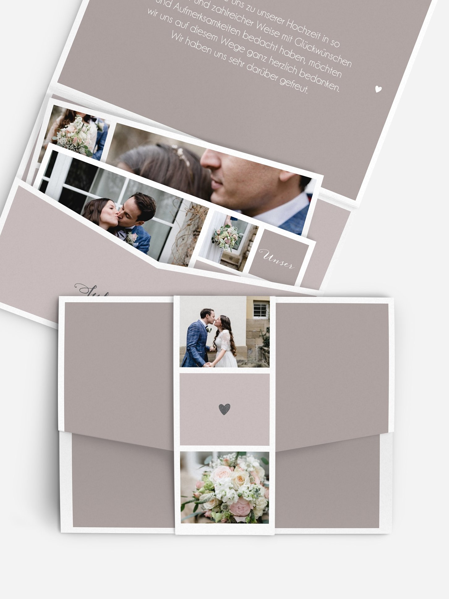 Dankeskarte Hochzeit Mit Herz