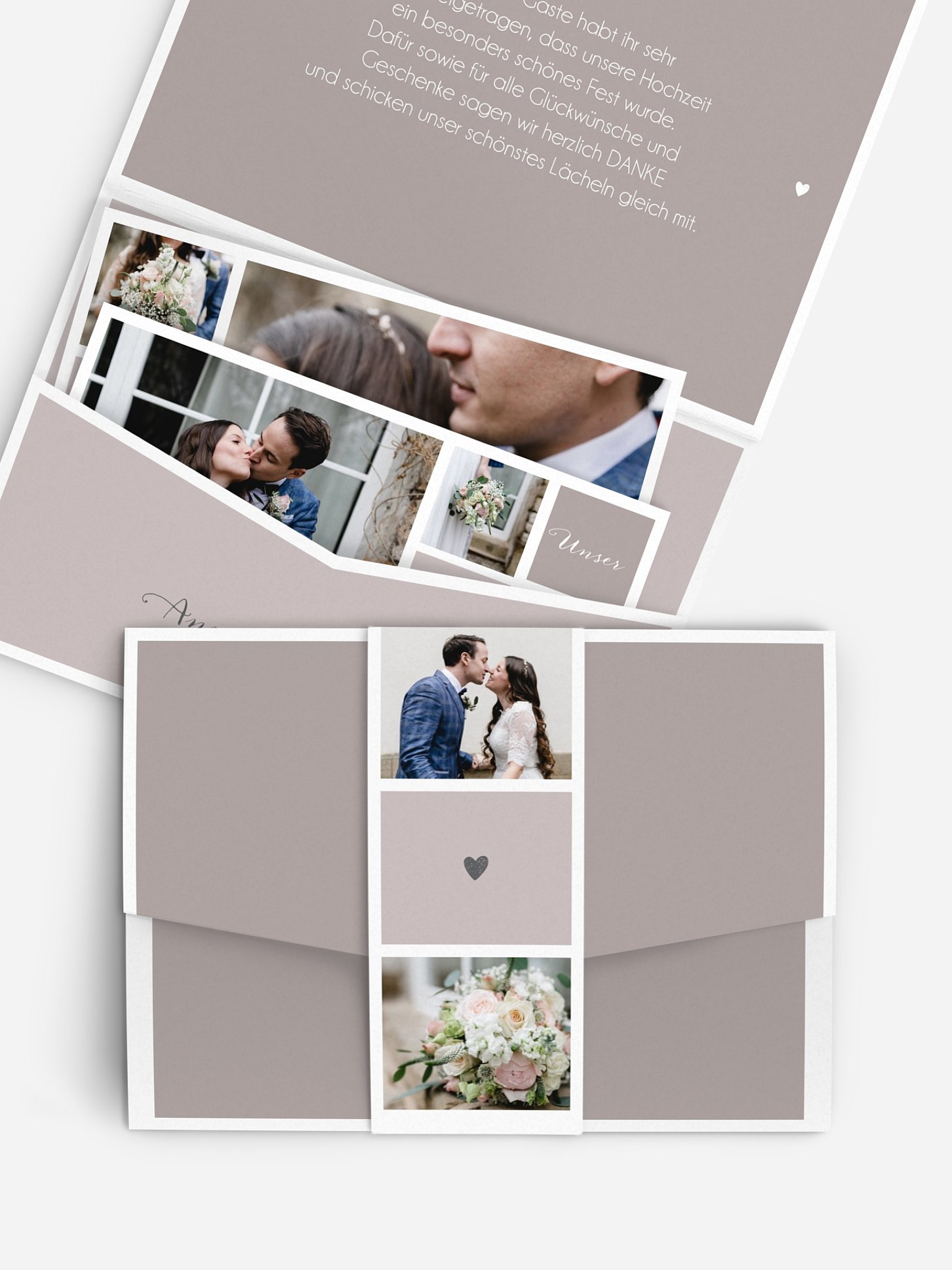 Dankeskarte Hochzeit Mit Herz
