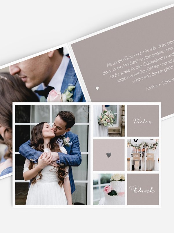 Dankeskarte Hochzeit Mit Herz