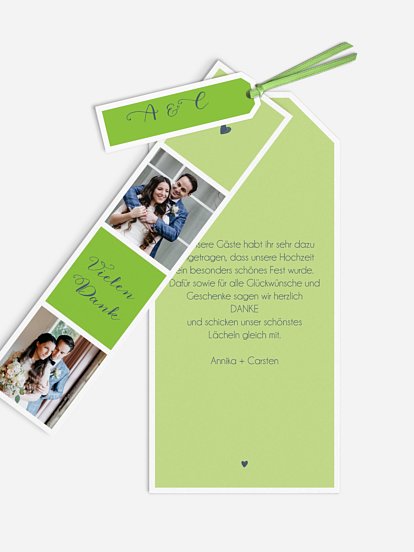 Dankeskarte Hochzeit Mit Herz