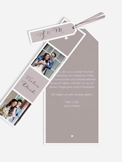 Dankeskarte Hochzeit Mit Herz