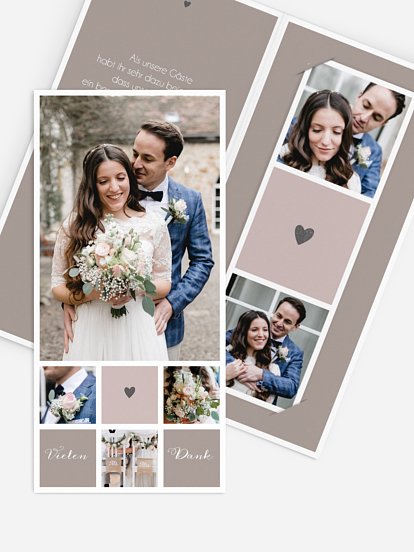 Dankeskarte Hochzeit Mit Herz