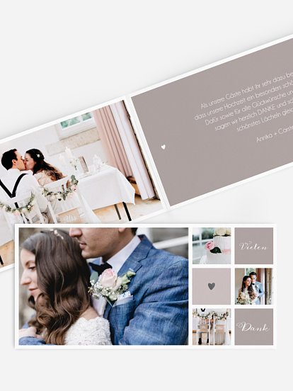 Dankeskarte Hochzeit Mit Herz