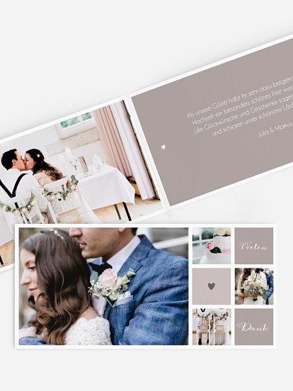 Dankeskarte Hochzeit Mit Herz