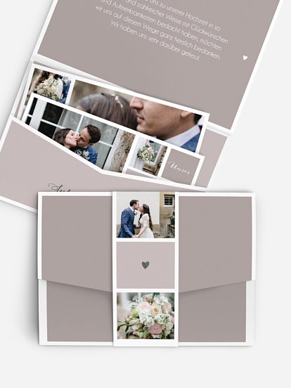 Dankeskarte Hochzeit Mit Herz