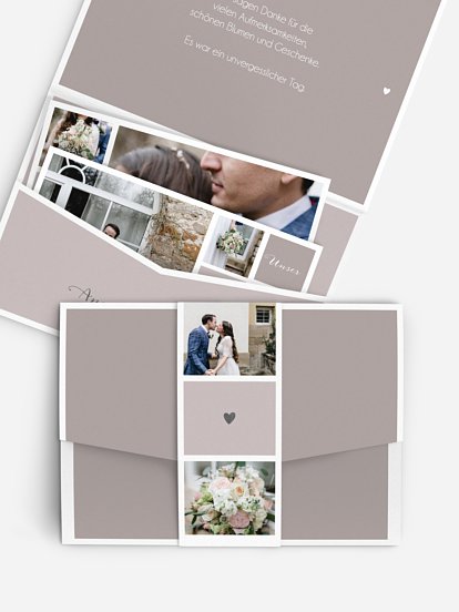 Dankeskarte Hochzeit Mit Herz