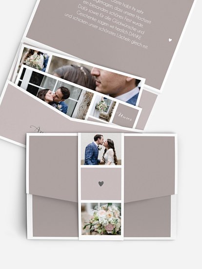 Dankeskarte Hochzeit Mit Herz
