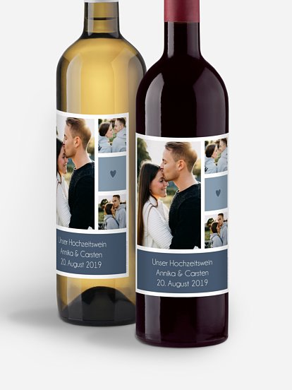 Flaschenetikett Hochzeit Mit Herz