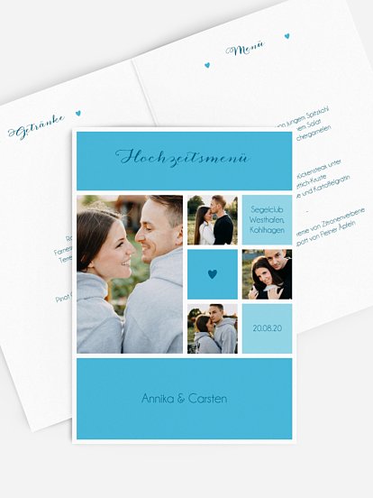 Menükarte Hochzeit Mit Herz