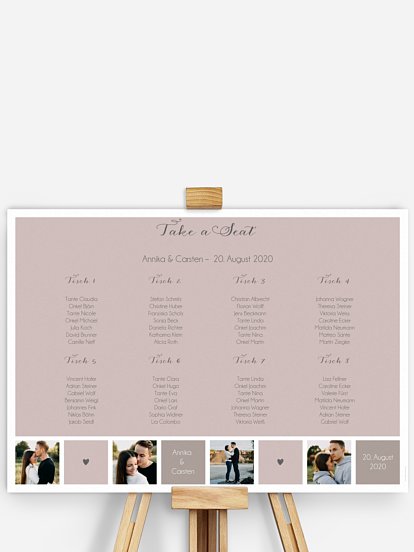 Sitzplan Plakat Mit Herz
