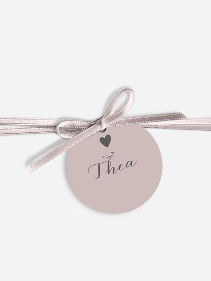 Anhänger mit Band zur Hochzeit personalisiert Mit Herz