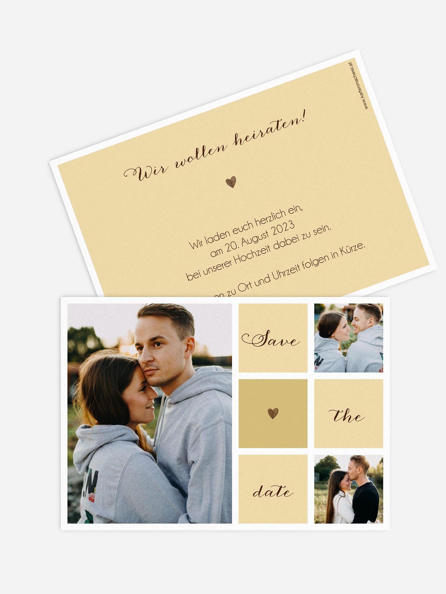 Save-the-Date Karte Mit Herz
