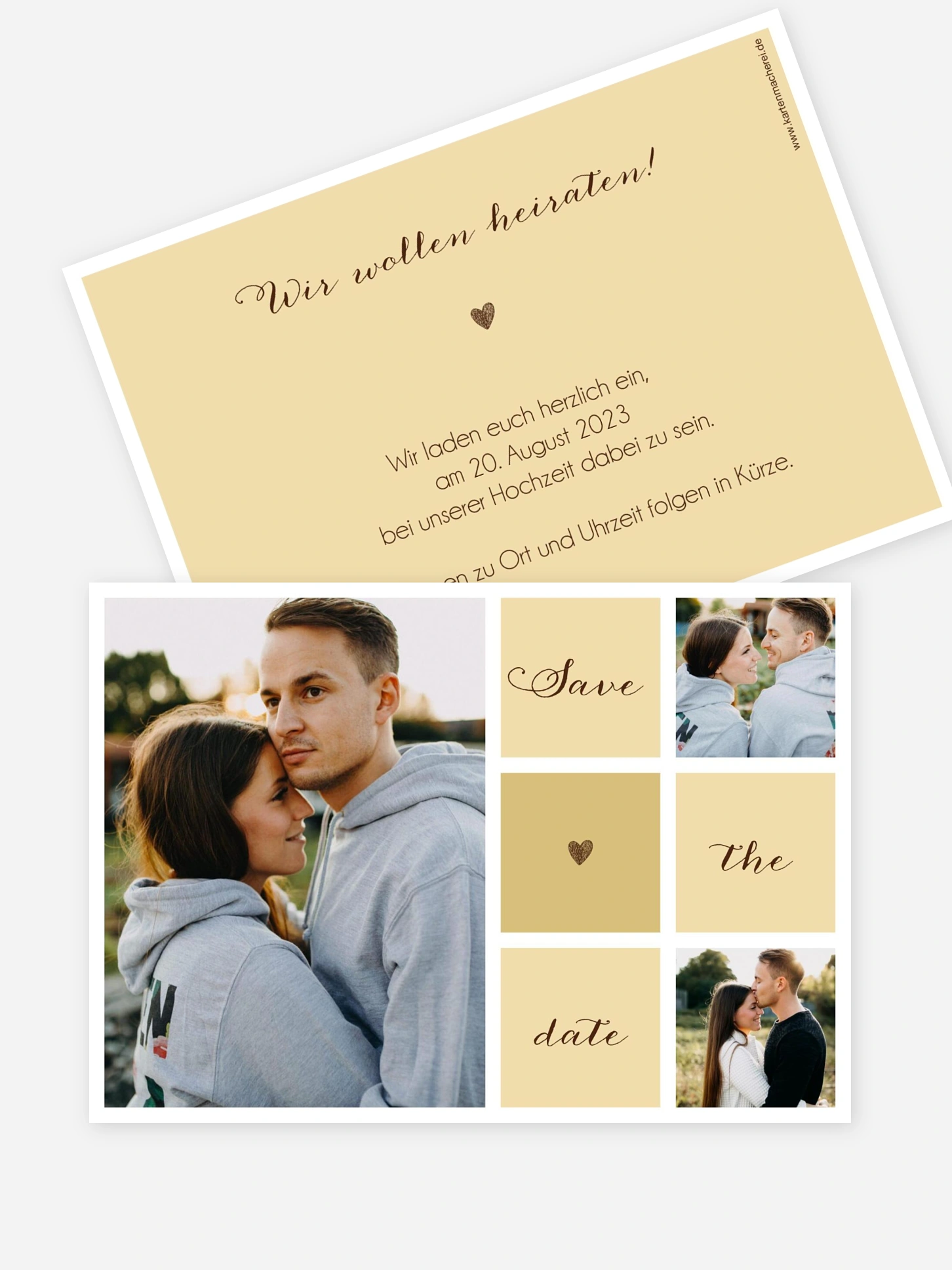 Save-the-Date Karte Mit Herz