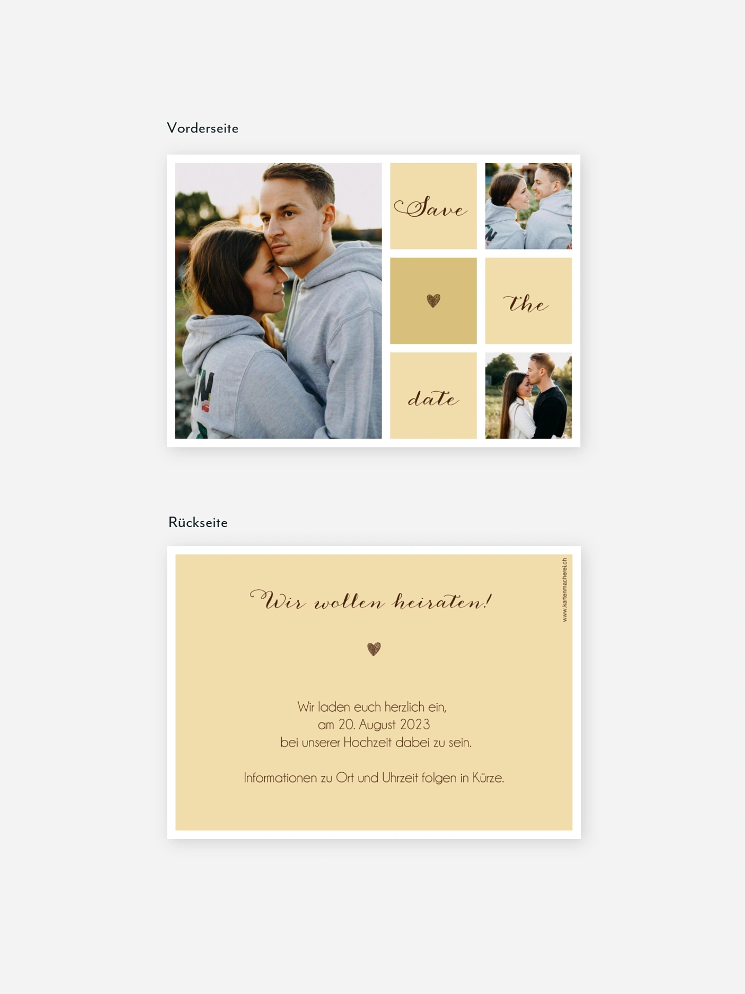 Save-the-Date Karte Mit Herz