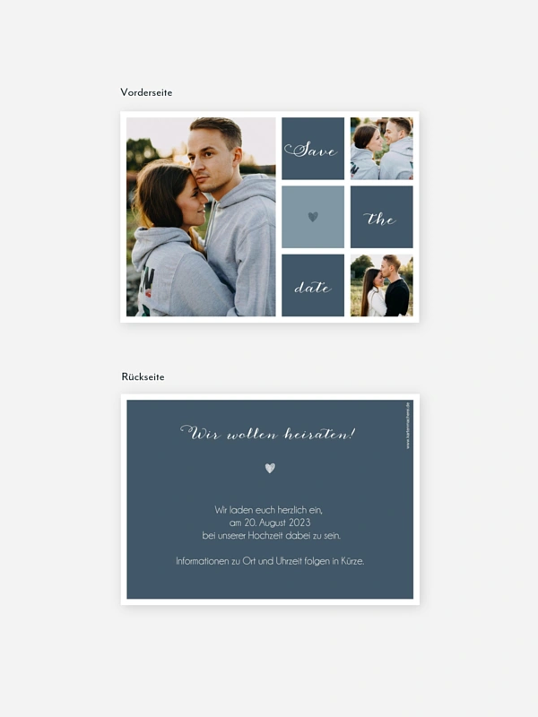 Save-the-Date Karte Mit Herz