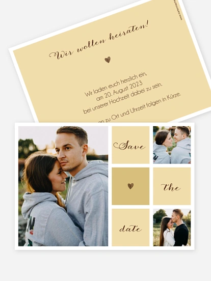 Save-the-Date Karte Mit Herz